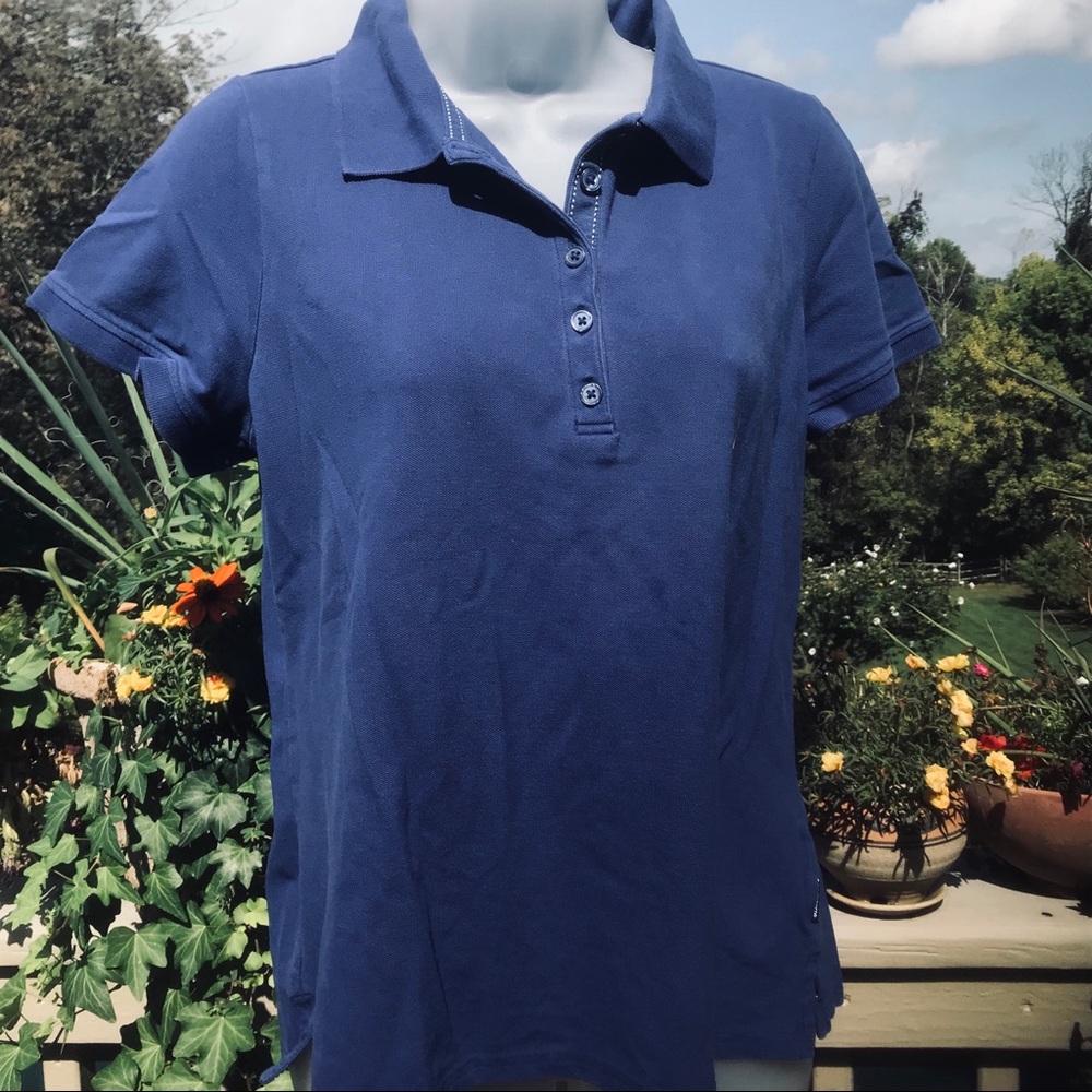 Liz. Claiborne - Blue modern fit polo shirt Size L
